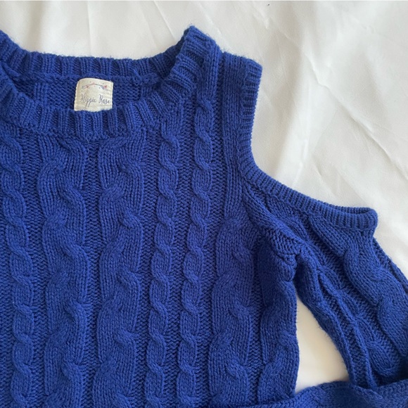 Hippie Rose Blue Pull Over Sweater - Picture 4 of 4